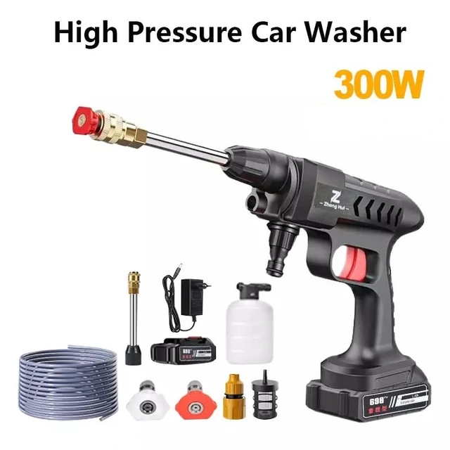 NEW Cordless High Pressure Car Washer Rechargeable Car Wash Gun Electric Water Gun Foam Machine